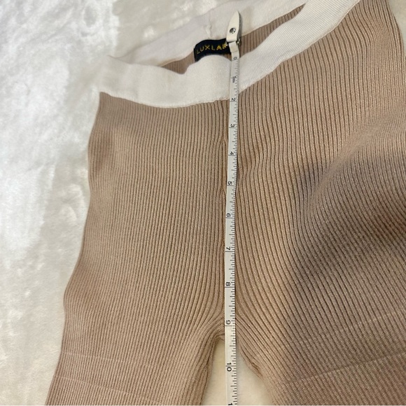 JLuxLabel Tan Ribbed High Waist Yoga Comfy Pants Size Medium - Picture 11 of 15